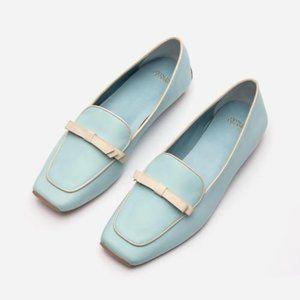 Frances Valentine Suzanne Loafer Light Blue Oyster - Size - 7.5